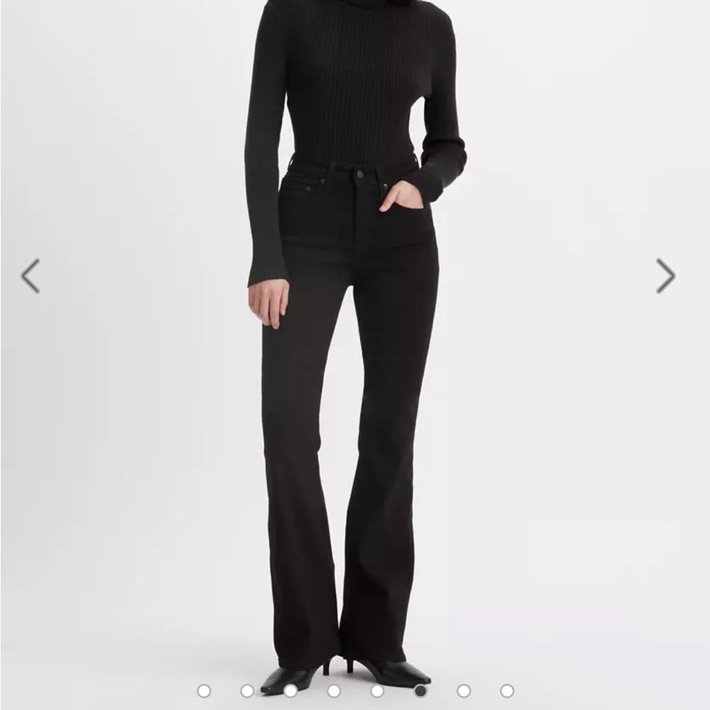 Black Denim Jeans 726 High Rise Flares🖤